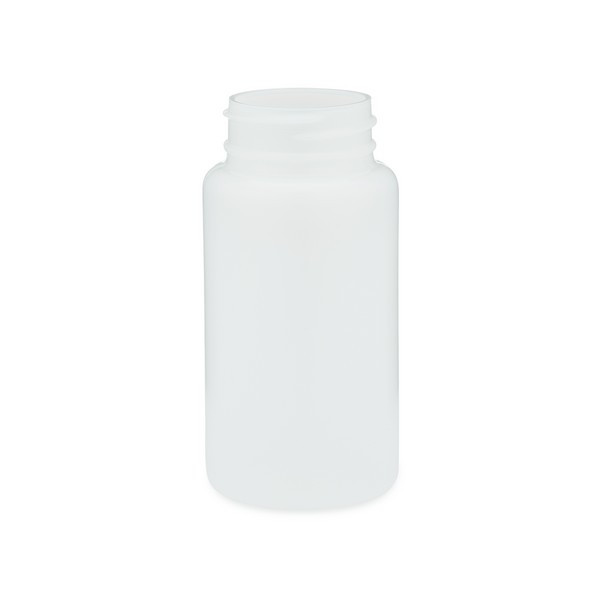 4 oz Natural HDPE Plastic Wide Mouth Packer Bottles (Cap Not Included)
