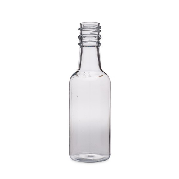 50 ml Clear PET Plastic Mini Liquor Bottles (Cap Not Included)