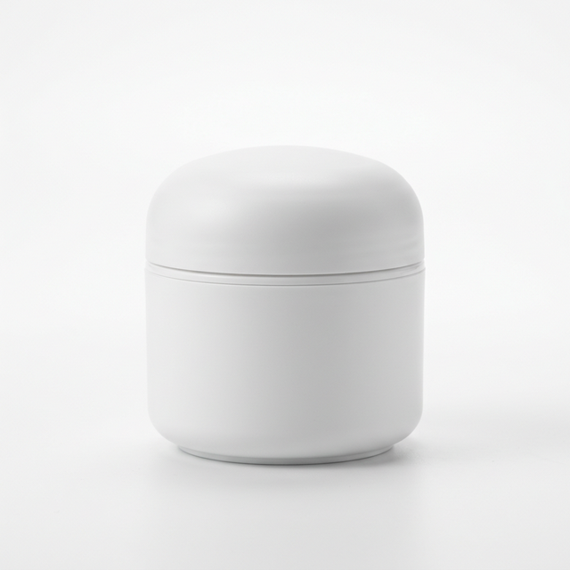 PP-PS Plastic Double Wall Round Base Jars with Domed Cap