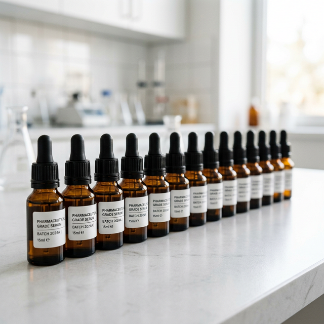Amber pharmaceutical bottles background