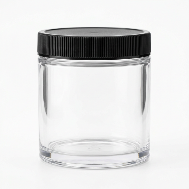 PET Plastic Heavy Wall Straight Base Jars with Smooth Cap