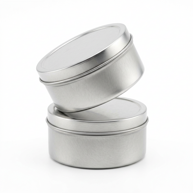 4 oz Deep Seamless Tins with Rolled Edge Slip Cover Lid