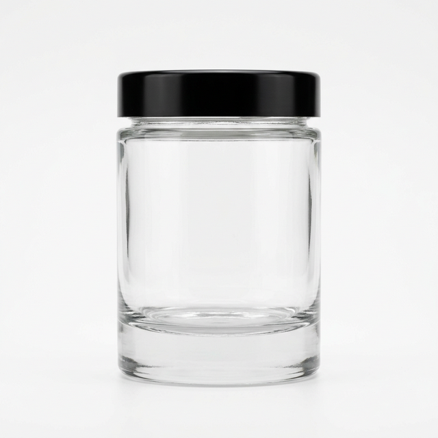 Glass Thick Base Jars with Cap