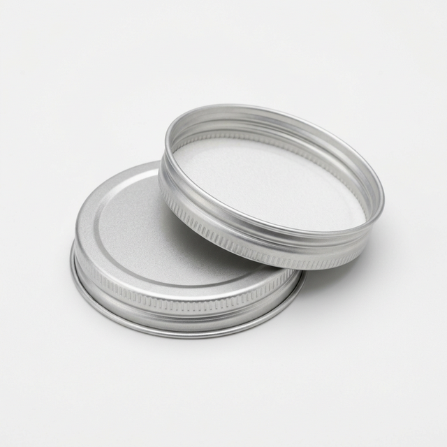 18-400 Silver Aluminum Screw Top Caps with Foam Liner