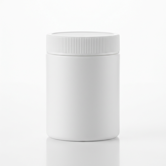 0.25 oz White PP Plastic Straight Base Double Wall Jars with Cap - V4011B11